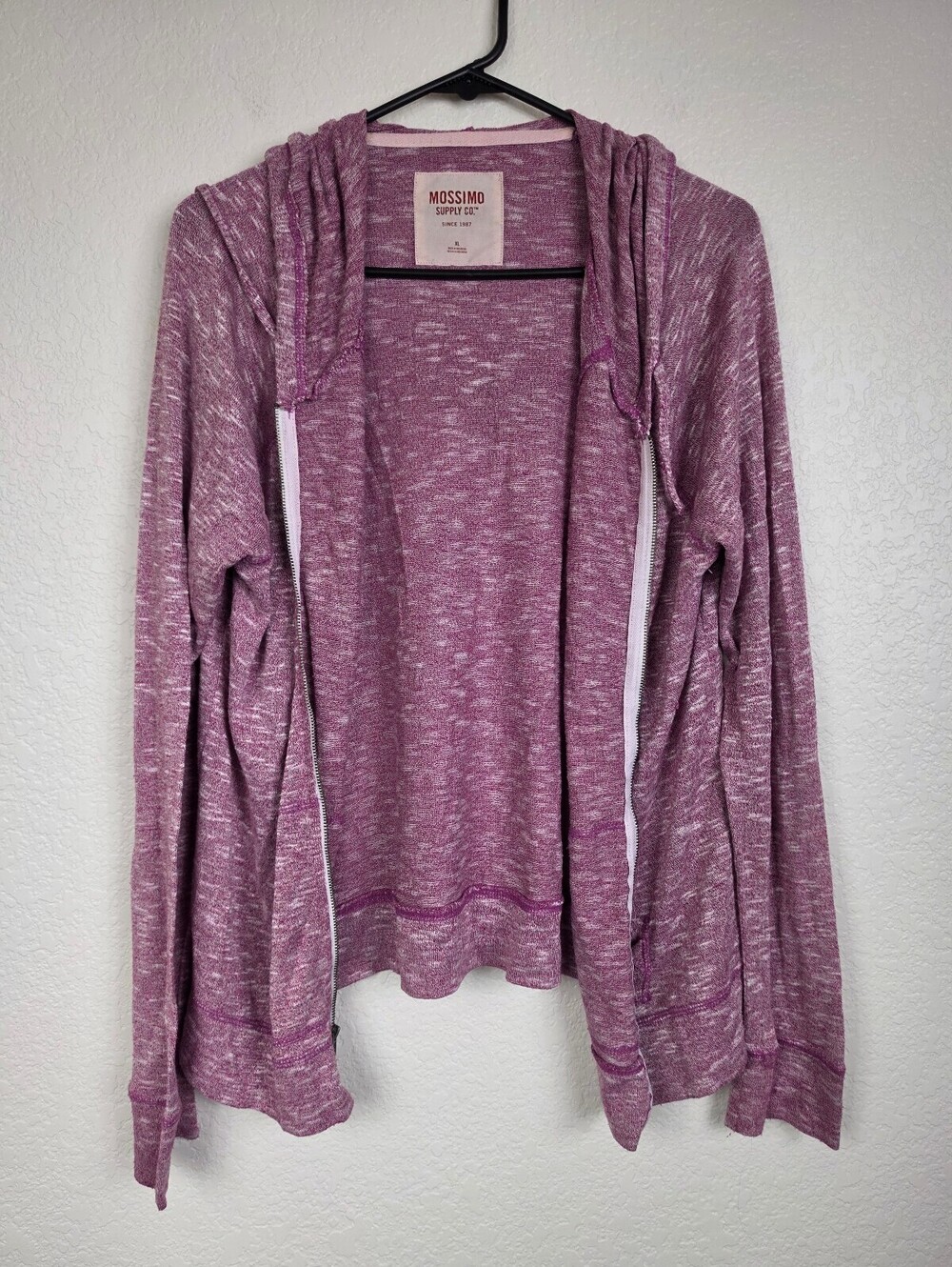 XL Heather Lightweight Cardigan Sweater Hoodie Jacket